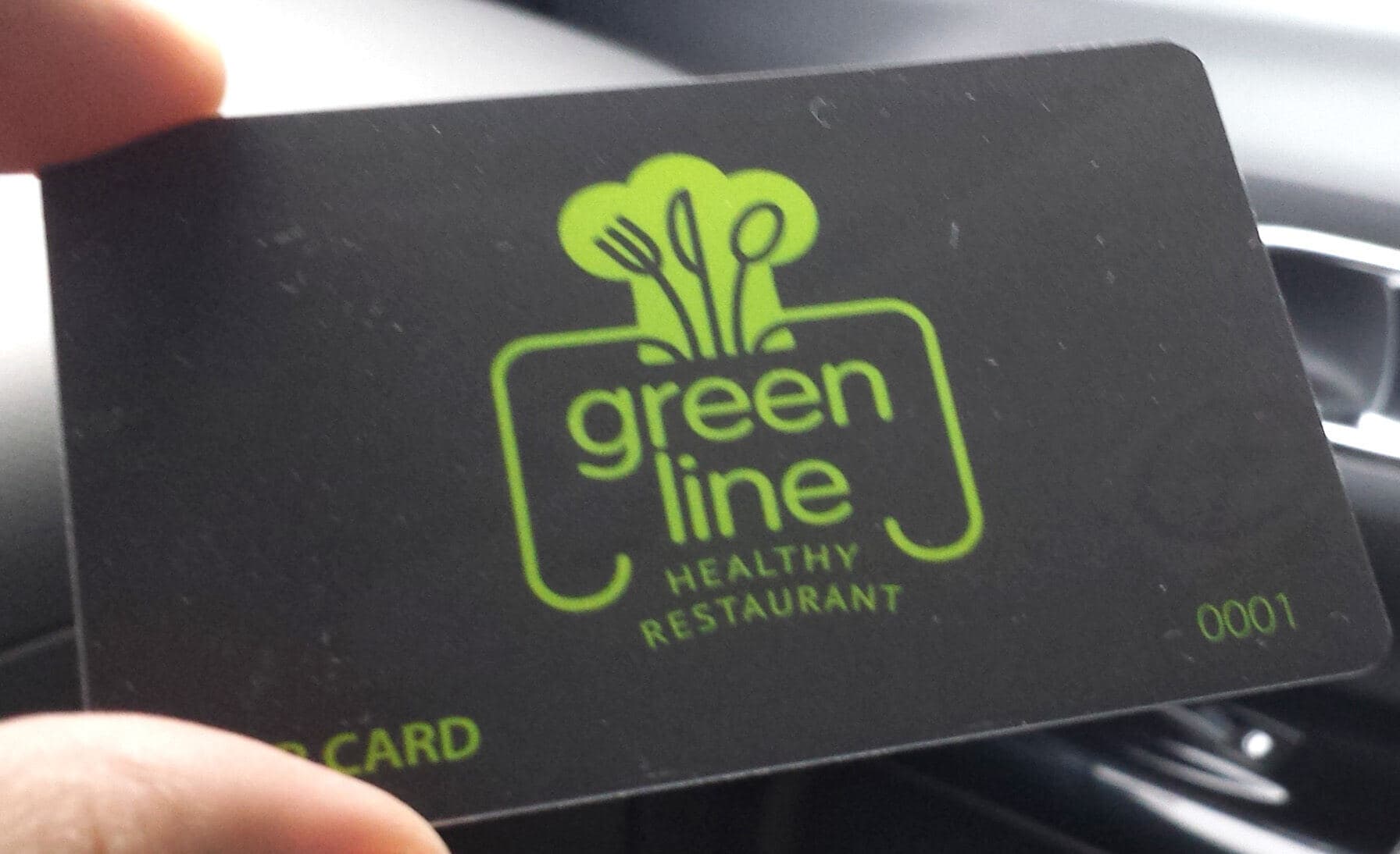 Черна клиентска карта на ресторант Green Line